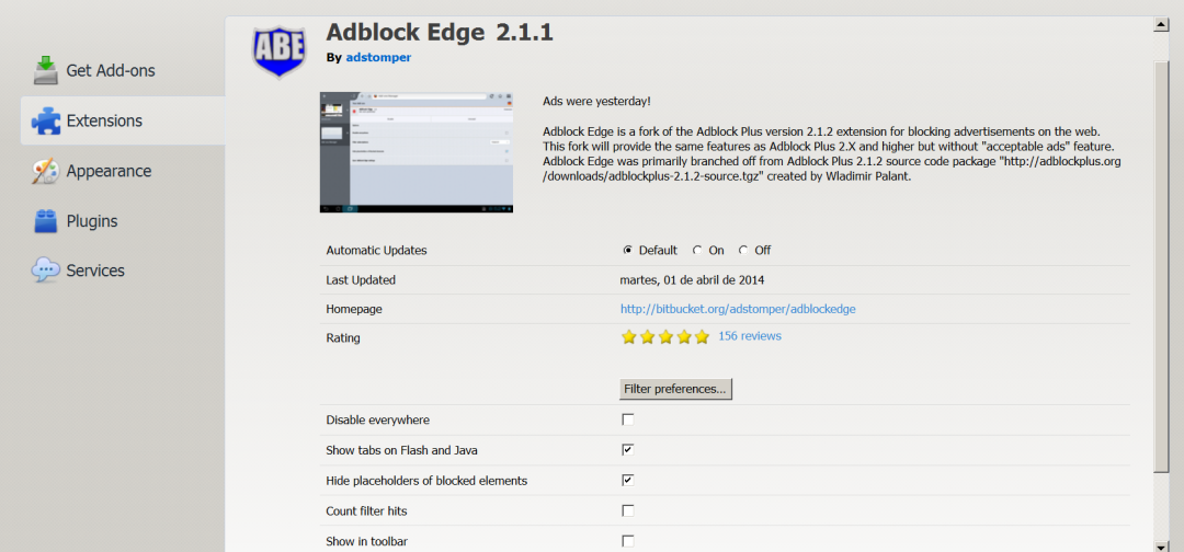 Не устанавливается adblock edge